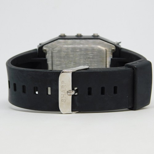 Reloj digital de cuarzo tono negro con control remoto Sharp SHP4023 para hombre sin probar - Imagen 3 de 9