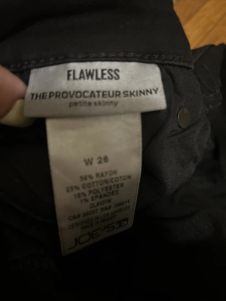 Joe’s Jeans Impecables The Provocateur Cintura Alta Negro Ajustado Talla 26 Pequeño Nuevo Foto 3 de 3