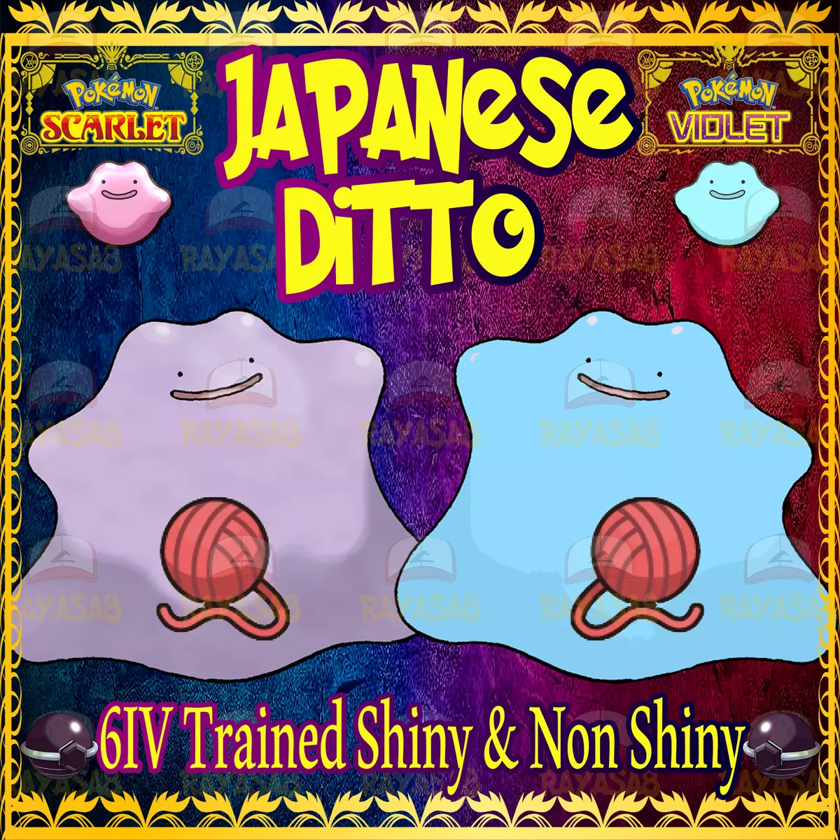 NEW BRILLIANT DIAMOND AND SHINING PEARL 6IV SHINY MASUDA DITTO + DESTINY  KNOT