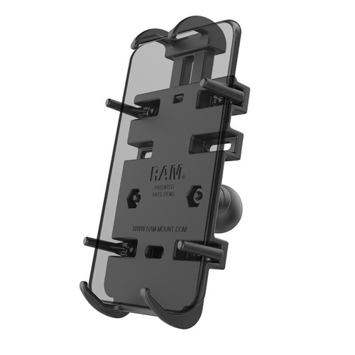RAM Spring Loaded Quick-Grip Universal Phone Holder with Diamond Base & 1" Ball