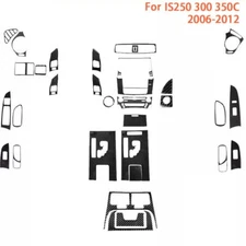 32Pcs Real Carbon Fiber Full Interior Set Trim Cover For Lexus IS250 IS350 06-12