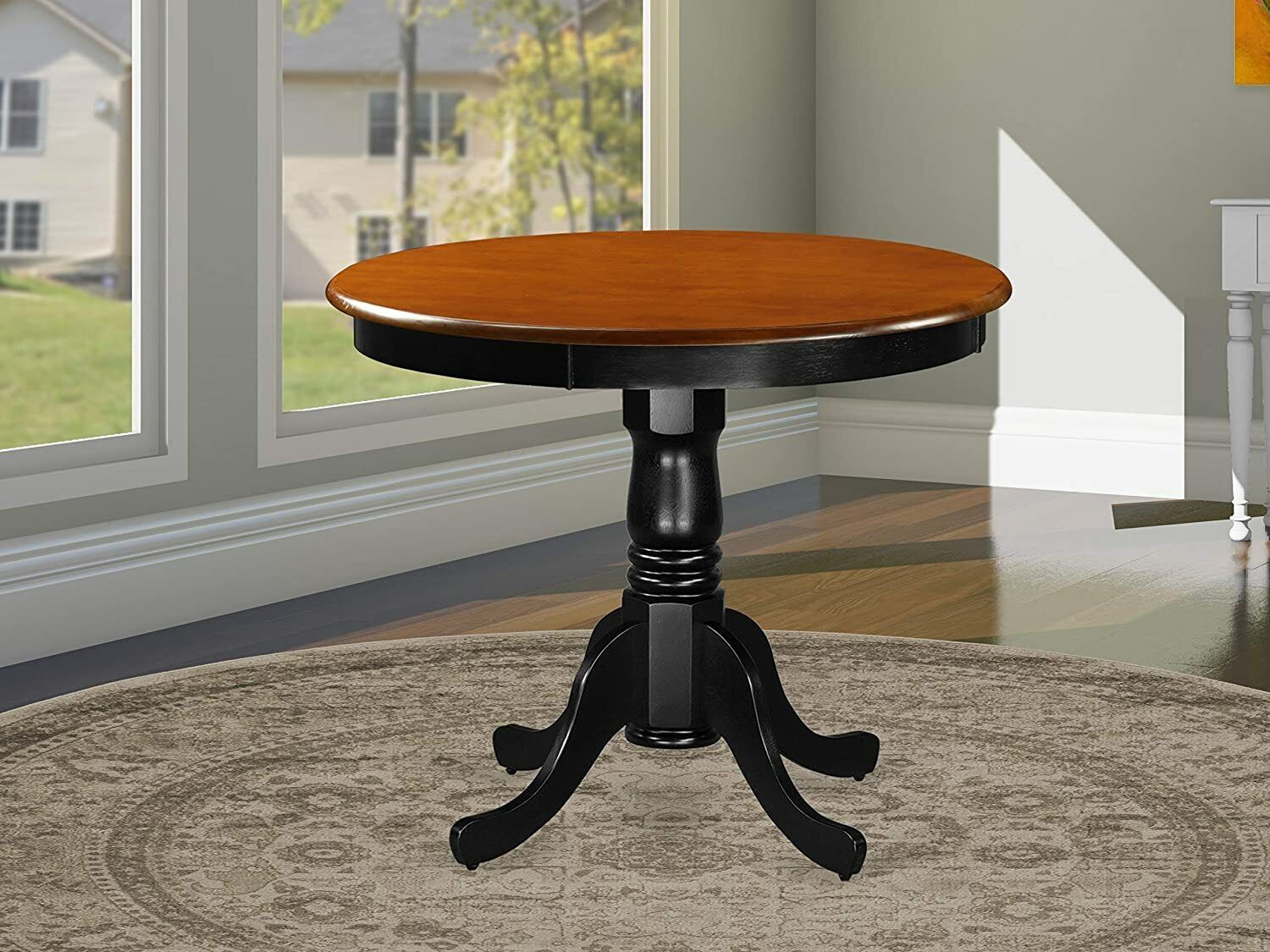 Round Dining Table Room Wood Tables Farmhouse Pedestal Antique Kitchen 42 Inch For Sale Online Ebay