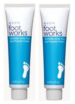 Lot of 2 - Avon Foot Works ARTHRITIS ACHY FOOT & MUSCLE Cream 2.5oz Sealed