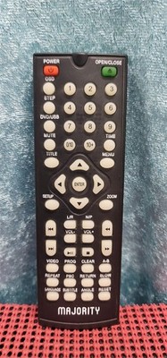 MAJORITY REMOTE CONTROL FOR DVD CD PLAYER TESTED FREE SHIPPING