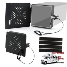 2 Pack Aluminum RV Bumper End Cap- Fits Standard 4-Inch Square Camper Black