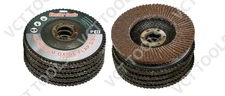 10-Pack 4-1/2" Flap Discs 40-180 Grit 7/8" Arbor 13,300 RPM Metal Grinding Wheel