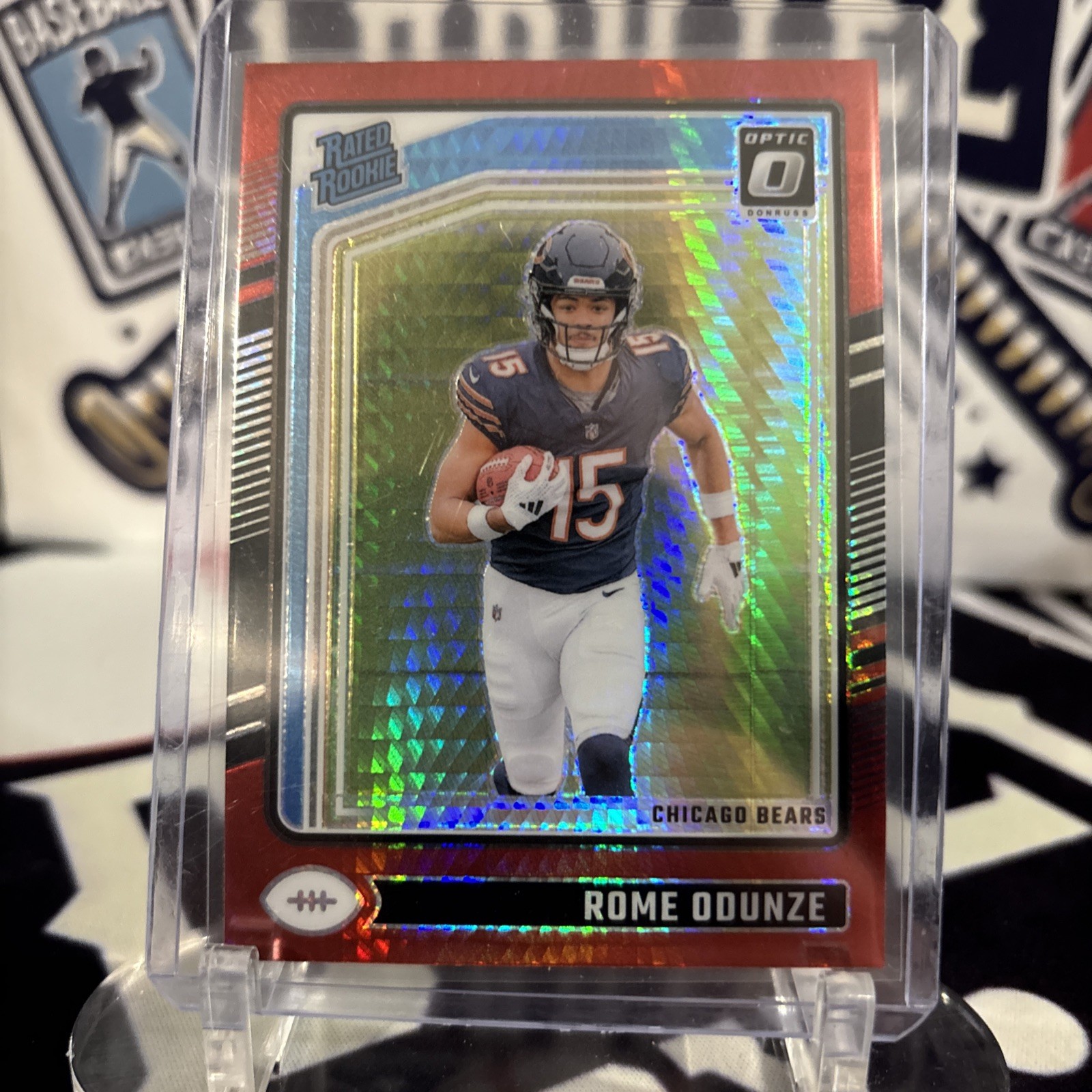 2024 Panini Donruss Optic - Rated Rookie Rome Odunze #286 Red Hyper Prizm (RC)