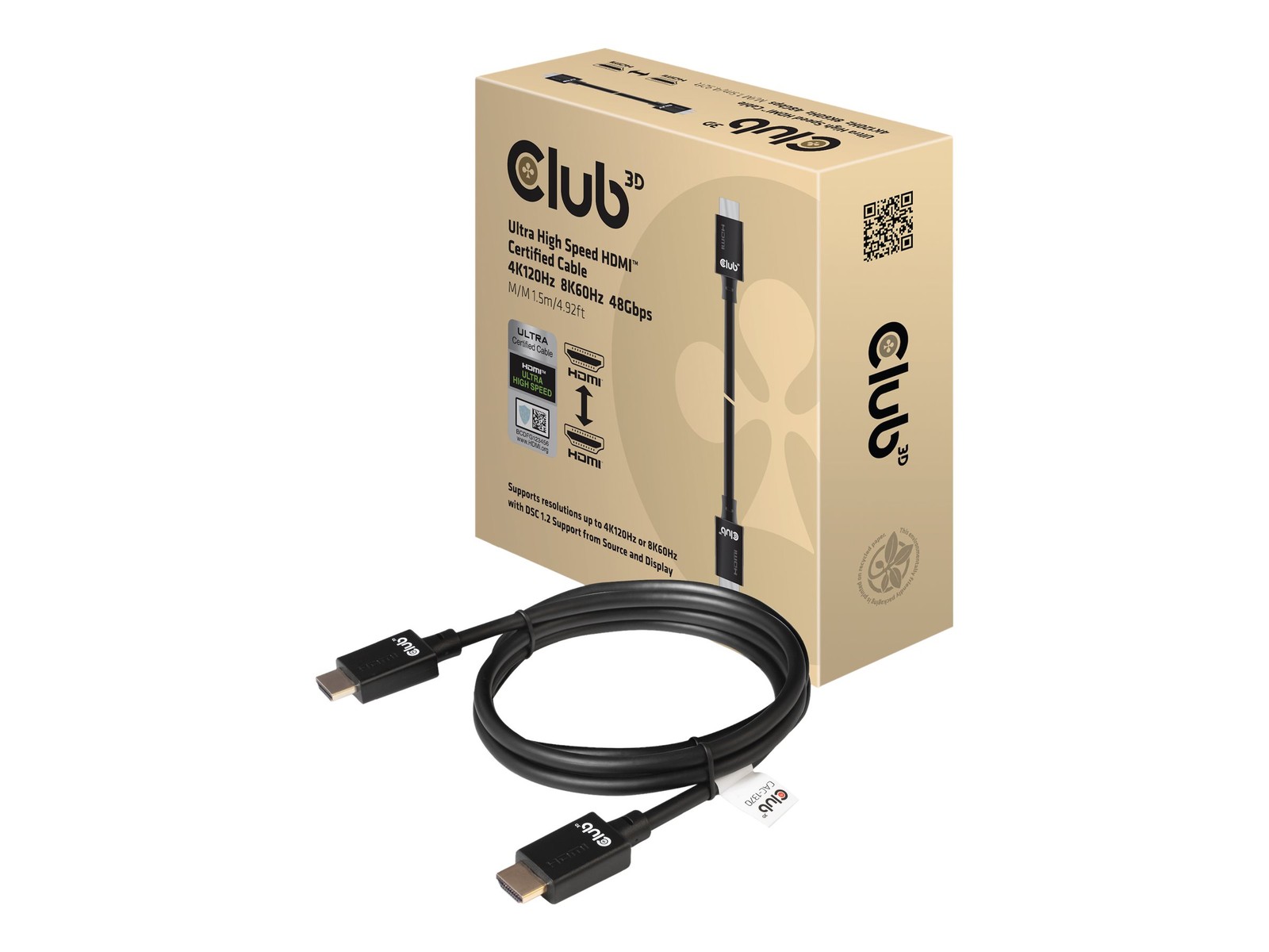 Club 3d Bv CAC-1370 Ultra High Speed Hdmi 2.1 Male To Hdmi 2.1 Male (cac1370)