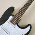 ST Electric Guitar Mahogany Body Pearl Pickguard Maple Neck Metallic Black — photo 1