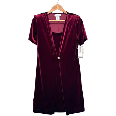 90s red velvet dress Vintage Sears Alesia International Women’s Size 11/12 NWT Size:us-4 35 hips gg-rihoas-less than 30 Baby Shower Outfit Ideas