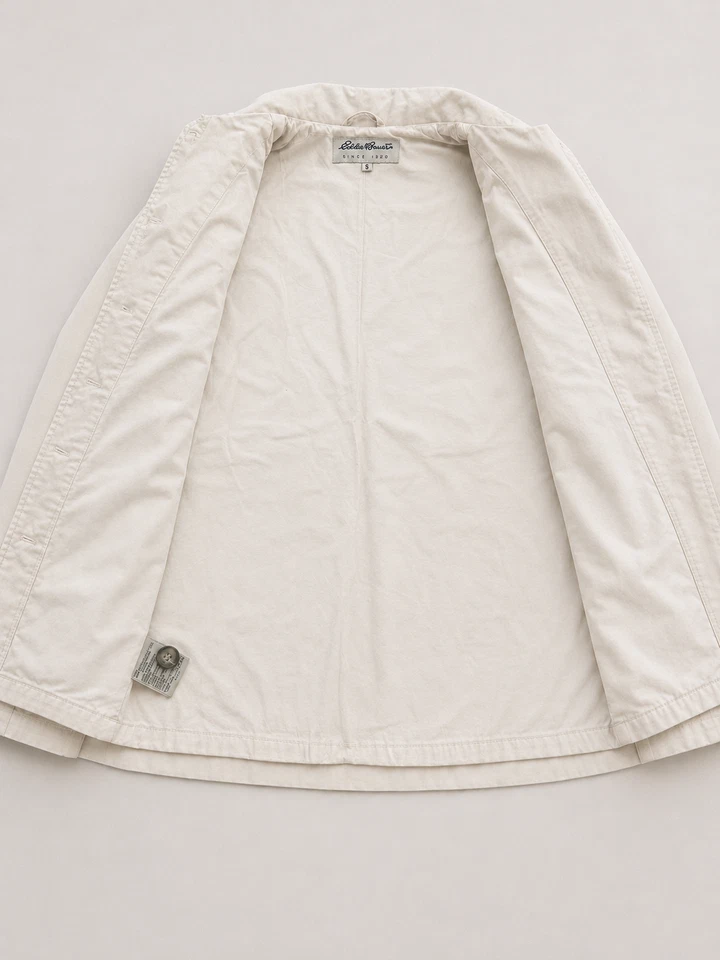 Eddie Bauer Jacke Gr. S Creme Baumwolle Utility Übergangsjacke - Bild 4 von 4