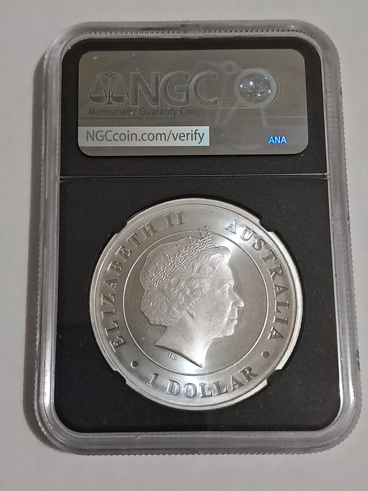 2015-P Australia Funnel Web Spider 1oz .999 Silver MS69 NGC Black Core - Image 3 of 3