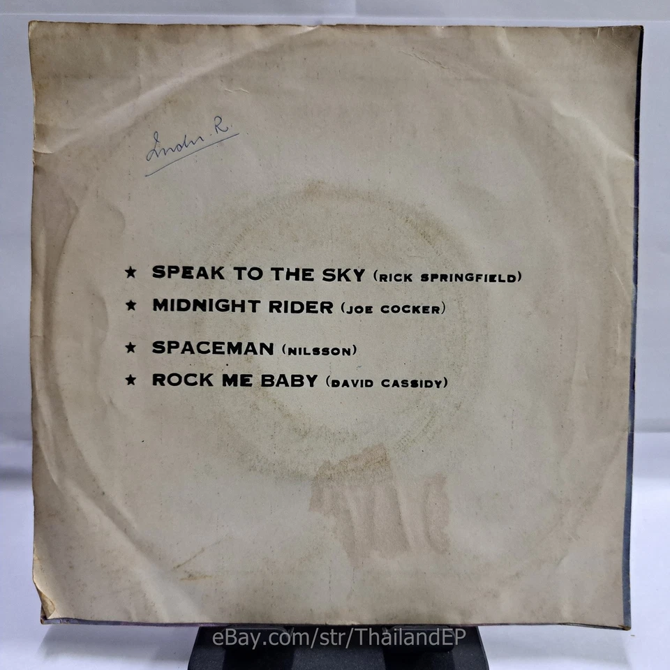 RICK SPRINGFIELD /JOE COCKER /NILSSON /DAVID CASSIDY THAI EP 7" THAILAND 45RPM - Image 2 of 4