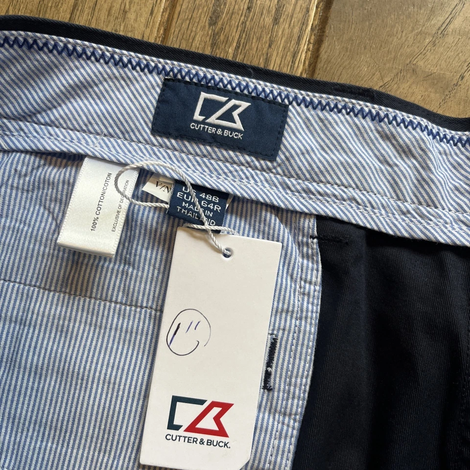 Pantalones cortos de golf Cutter and Buck 48B azules nuevos con etiquetas Foto 3 de 4