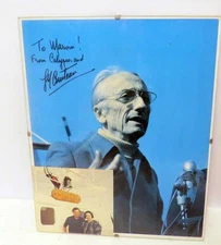 JACQUES COUSTEAU SIGNED PHOTO  10x8 FRAMED UNDER PLEXI – CALYPSO