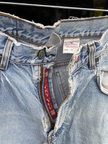 Lucky Brand Jeans Lot Of 4 Pairs Vintage Dungarees Light Wash Distressed Size 32 - Picture 17 of 21