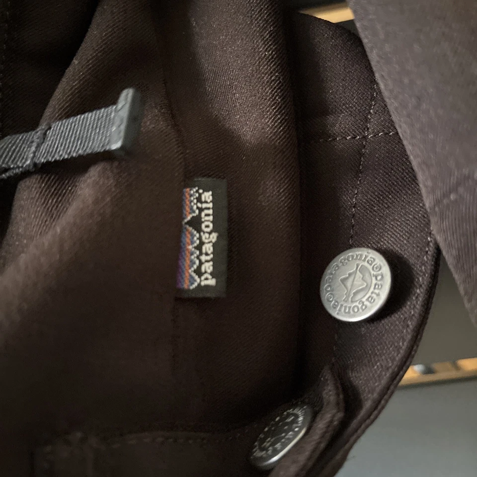 Patagonia Softshell Fremont Windbreaker Jacket Mens M Fleece Lined Brown Vintage - Image 4 of 4