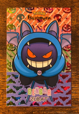Non-TCG Gengar Zubat Poncho Rainbow Holo Box Hit Halloween Database Pokemon