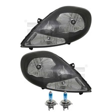 Scheinwerfer Set Schwarz inkl. Premium Lampen für Renault Trafic II Kasten FL
