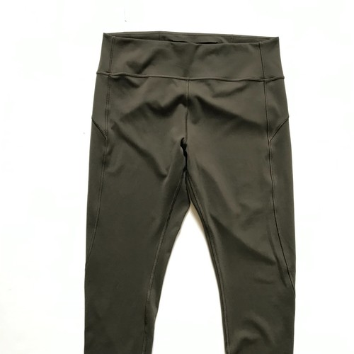 Leggings Lululemon Base Pace vita alta stretti donna 14 verde oliva 28" cuciture interne - Foto 2 di 11