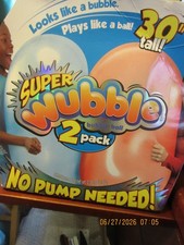 SUPER Wubble Bubble Ball  Lg Size..  2 Pack !! 2 Giant Wubbles No Pump Needed