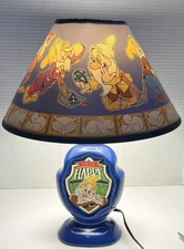 Vintage Disney Snow White And The Seven Dwarves Lamp I’m So Happy, Original Box