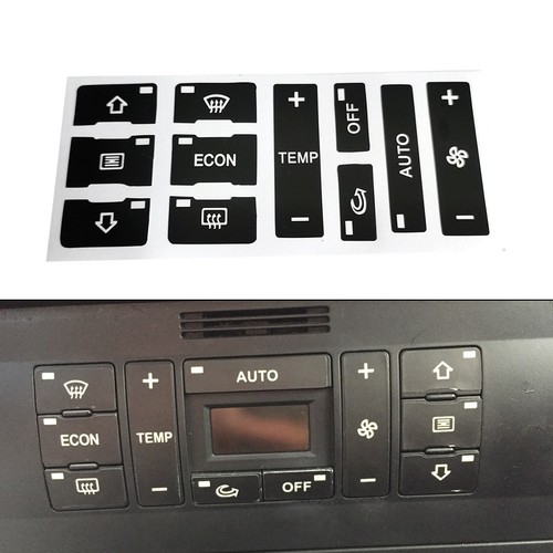 Black Overlay Stickers for A/C Button Repair Perfect Fit and Long lasting - Picture 2 of 6