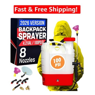 Durable Battery-Powered 4.2 Gallon Backpack Sprayer - Comfortable & Easy to Use
