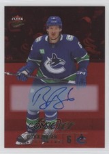 2024-25 Upper Deck Fleer Ultra Red Rainbow Foil 19/25 Brock Boeser #18 Auto 0c3