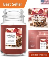 Elegant 22oz Cinnamon Spice Scented Candle - Long-Lasting Fragrance for Holidays