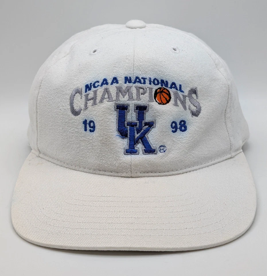 1998 Kentucky Wildcats National Championship Basketball SnapBack Hat Vintage  - Image 2 of 4