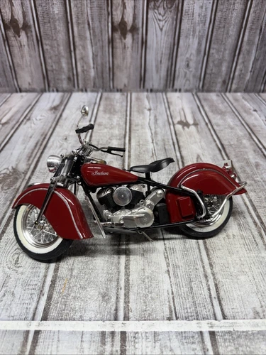 GUILOY 1:10 Indian Chief 384 Motorcycle Diecast Model Maroon Made in Spain READ
