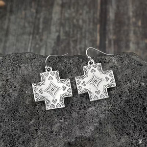 Western Equestrian Jewelry NEW MEXICO CROSS EARRINGS