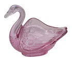 Fenton Dusty Rose / Cranberry Pink Swan Trinket Dish Ring Holder #5127 FREE SHIP