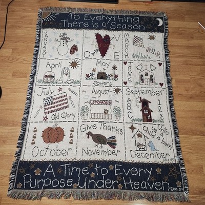 Throw Blanket Home Decorations 60'' x 43'' To Everything There Is A Season