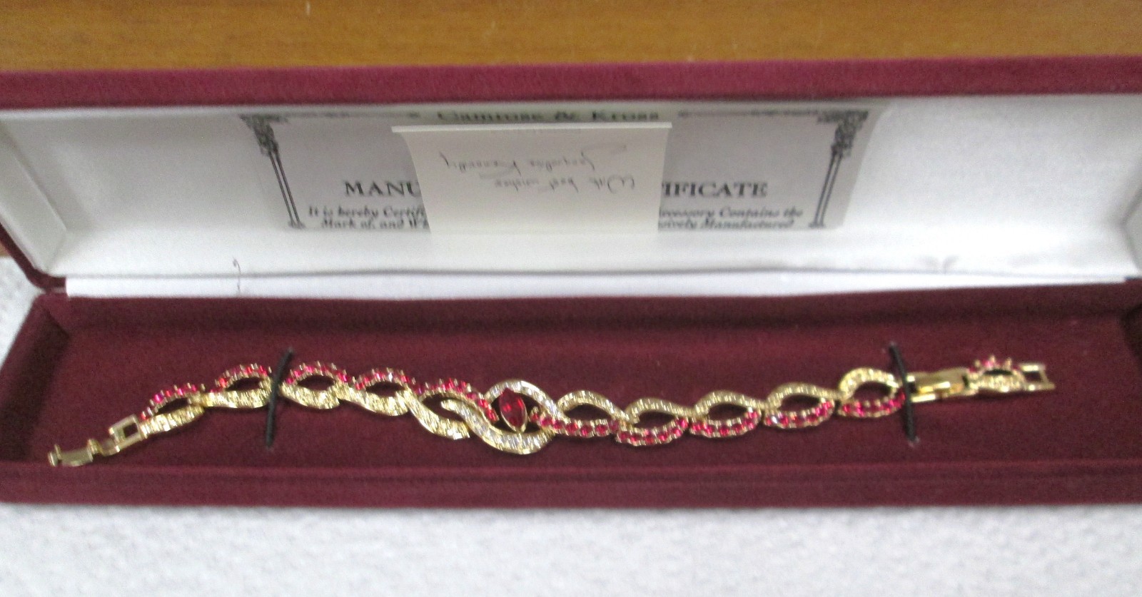 Signed JBK Jackie Kennedy Ruby Swirl  Bracelet  &… - image 1
