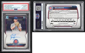 2023 Bowman Chrome Prospect Auto Ben Brown #CPA-BBN PSA 9 MINT Auto
