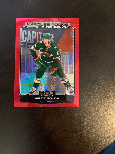 2022-23 O-Pee-Chee Platinum Red Prism Matt Boldy Marquee Rookie /199