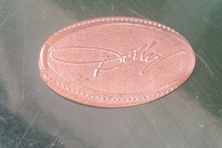 Dolly Parton Logo Signature Smashed Pressed Elongated Dollywood Penny