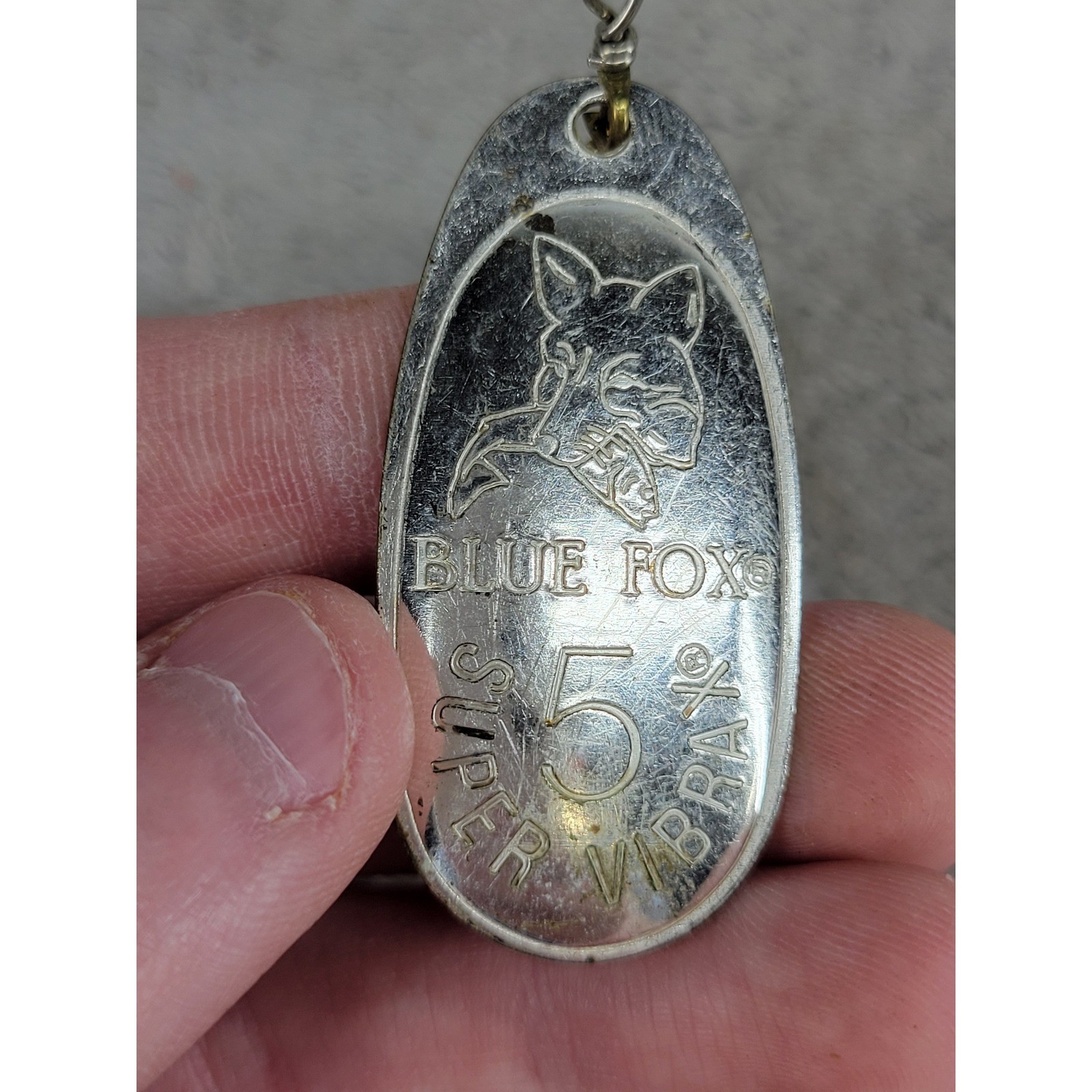 Blue Fox Super Vibrax 5 Silver Blue Inline Spinner Fishing Lure Treble Hook - Image 2