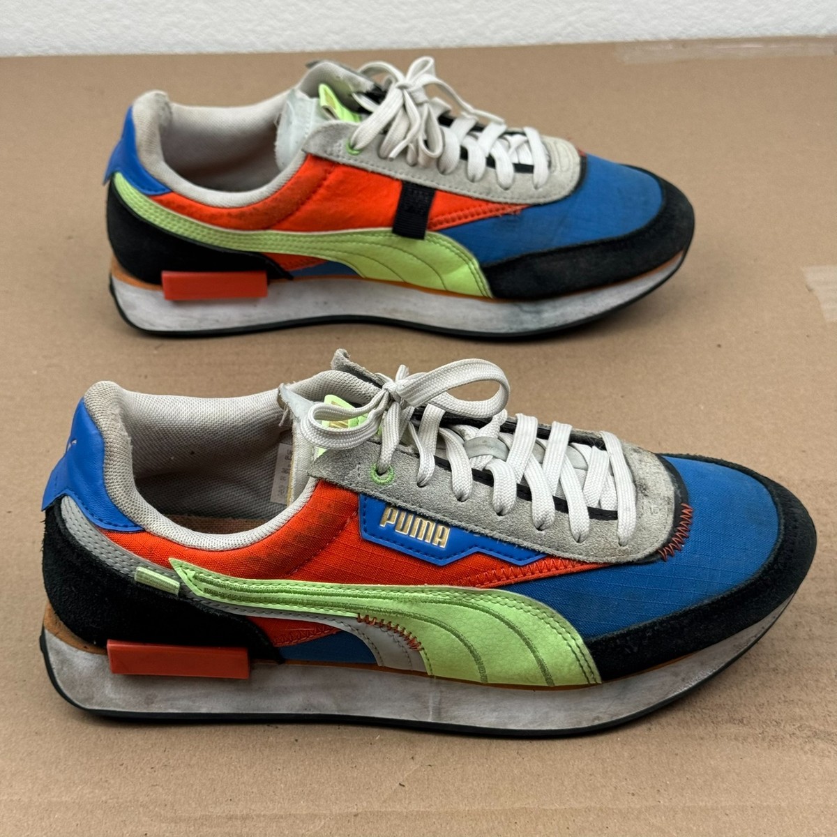 Puma Mens Sz 8.5 Future Rider Play On Colorful Retro Sneakers Mesh Suede Puma Mens Sz 8.5 Future Rider Play On | Mercari main image 2