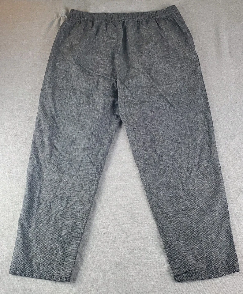 Pantalones Eileen Fisher para mujer grandes cáñamo mezcla de algodón orgánico minimalista preppy Foto 3 de 4