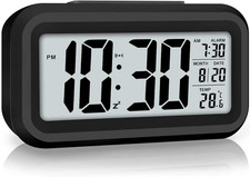Alarm Clock for Bedroom with Night Light-Battery Operated, Gifts for Adult Kids
