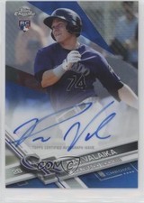 2017 Topps Chrome Rookie Blue Refractor 105/150 Pat Valaika #RA-PV Auto 0f8