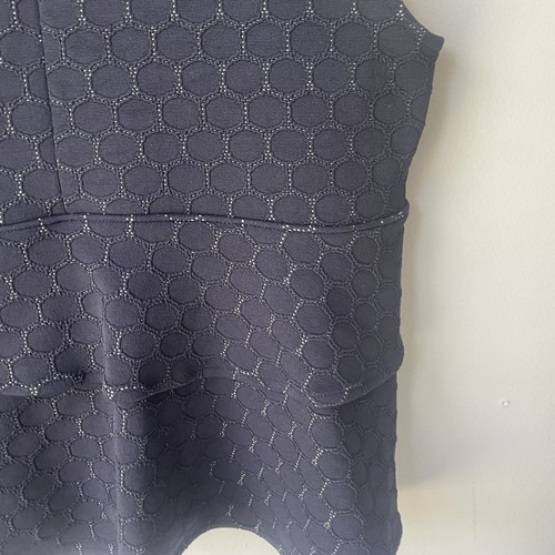 Ann Taylor Women's Size Small Navy Blue Geometric Sleeveless Blouse - Picture 5 of 10