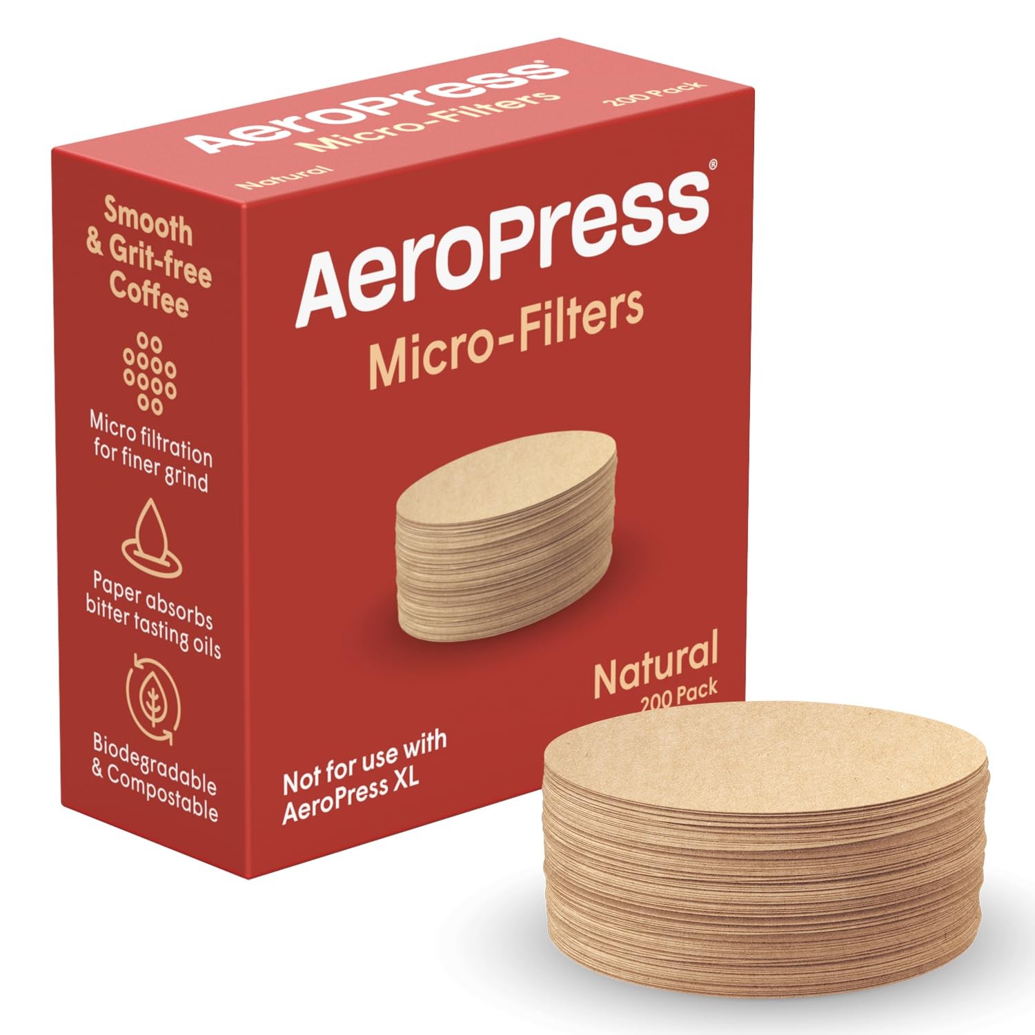 Coffee Maker Natural Paper Micro-filters &ndash; Round Standard,