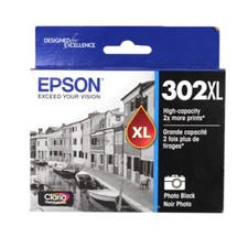Genuine Epson 302XL PHOTO Black Ink Cartridge No Box for XP-6000 XP-6100