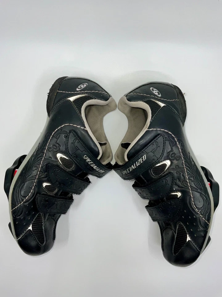 Zapatillas de ciclismo especializadas para mujer talla 10,5 negras Foto 3 de 4