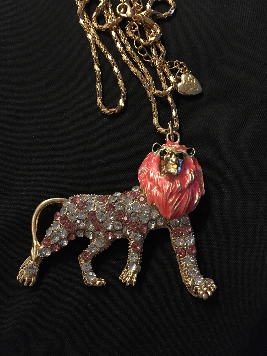betsey johnson lion necklace