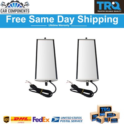 TRQ 16'' x 6'' Stainless Steel West Coast Mirror Pair Heated Signal For 50-19 GMC